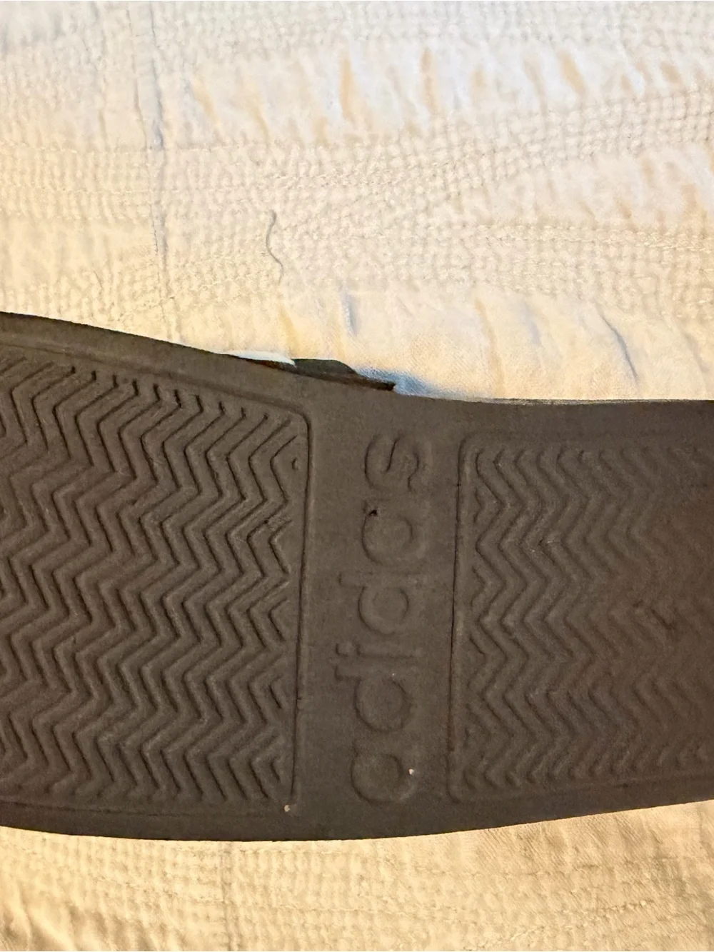 adidas Black Slide Sandals with White Stripes